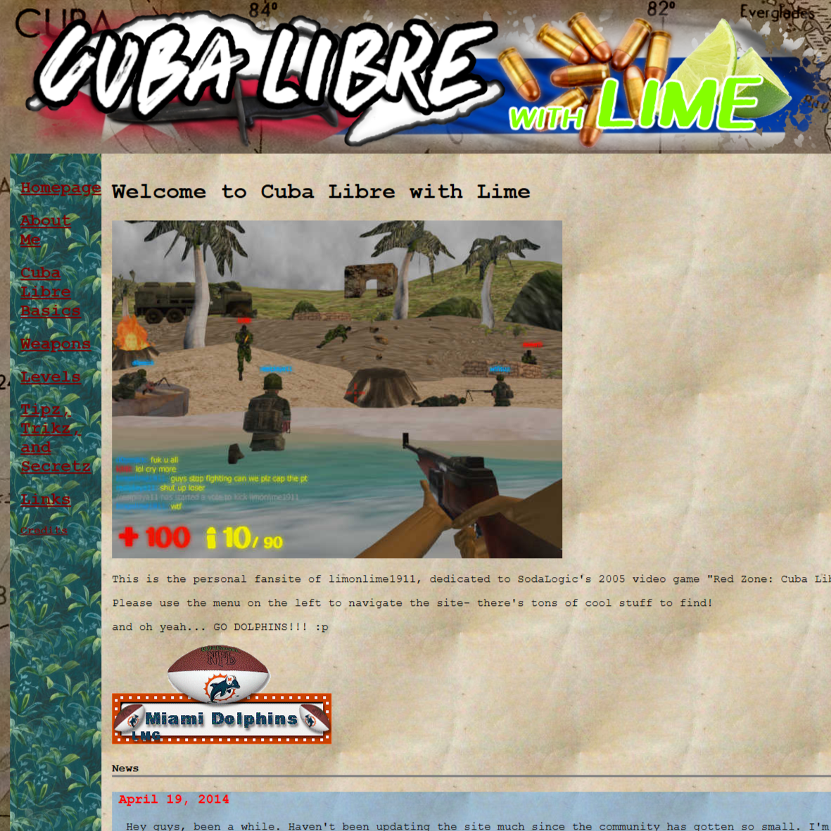 Welcome to my Homepage: Cuba Libre with Lime