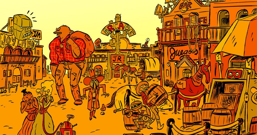 Juegos Town Illustration