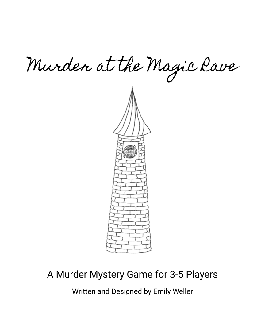 A promotional image for Murder at the Magic Rave