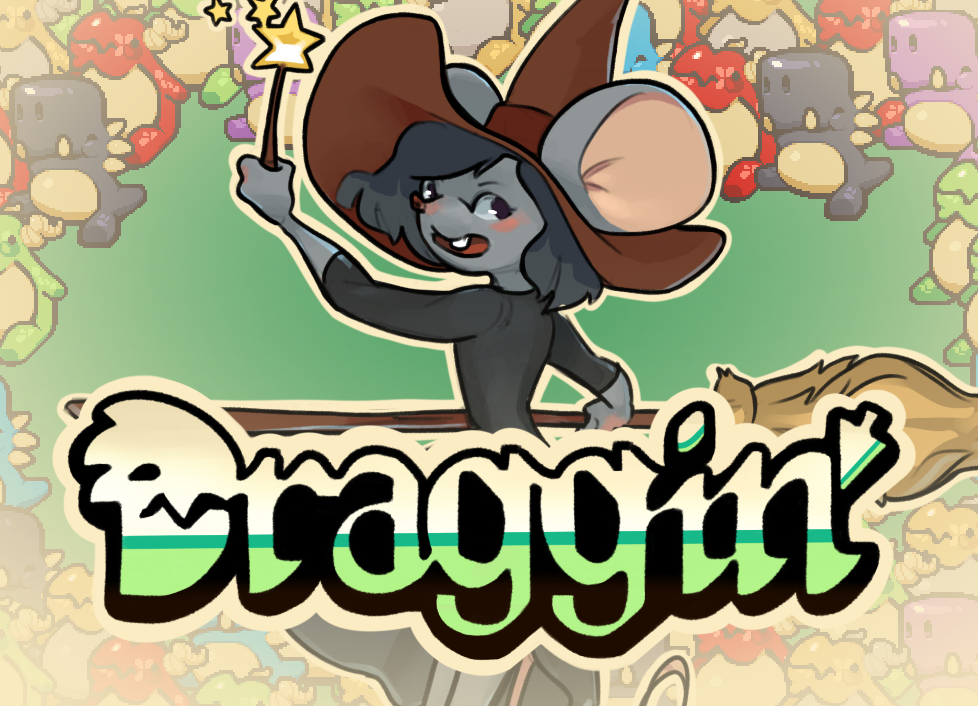 A promotional image for Vee-Shift. 
                    A Mouse Witch holding up a magic wand is surrounded by dragons of different colors.