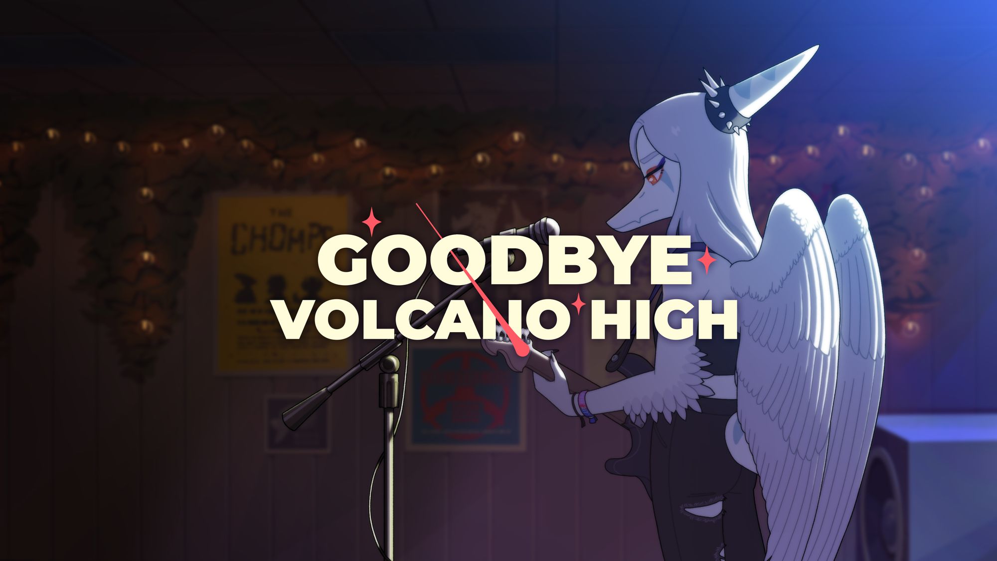 A promotional image for Goodbye Volcano High