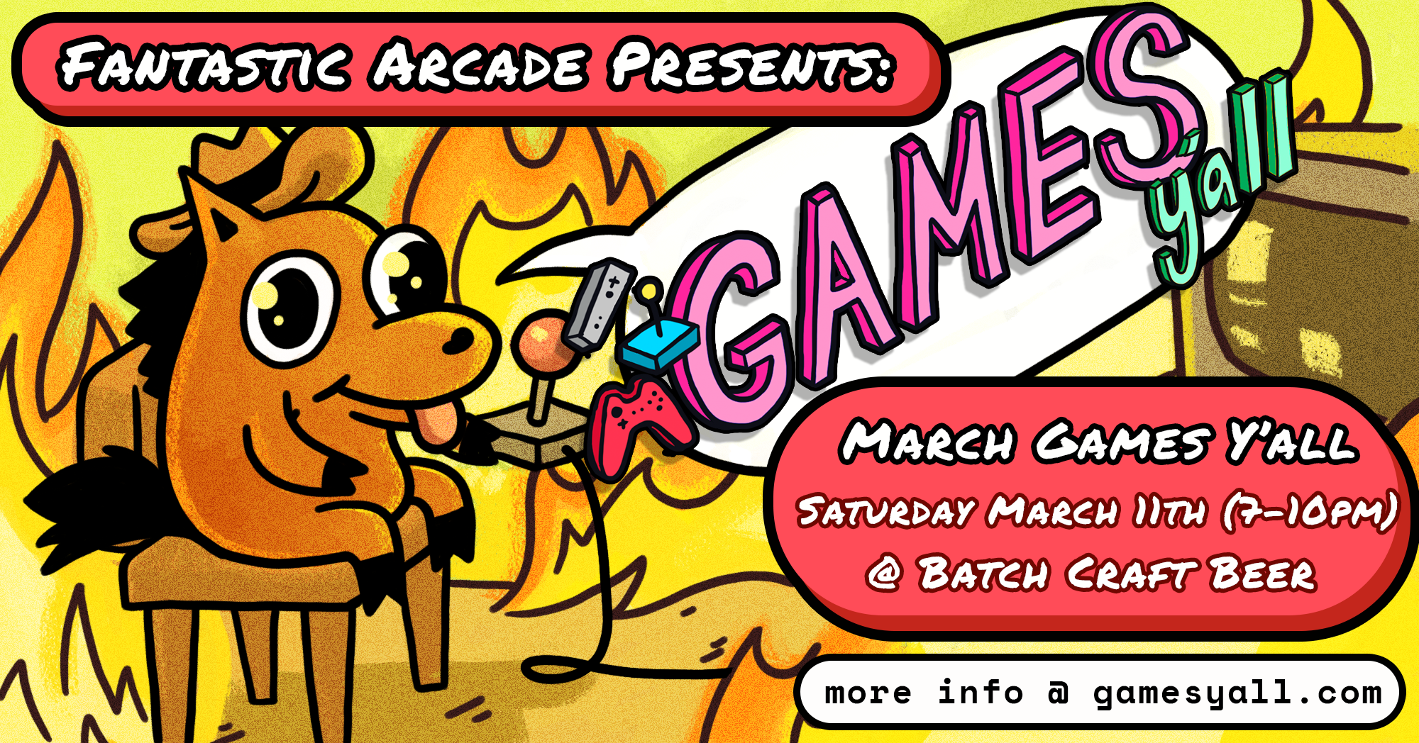 Fantastic Arcade presents, Games Y'all March Meetup